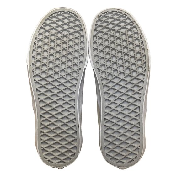 Vans Unisex White Canvas Low Top Slip-On Flat Sneakers Size W7/M5.5 - Picture 8 of 9